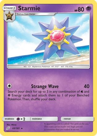 Starmie 065  - Reverse Holofoil SM  Team Up - Rare