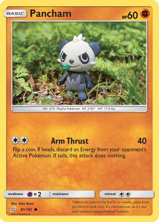 Pancham 081  - Reverse Holofoil SM  Team Up - Common