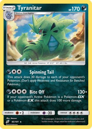Tyranitar 085  - Reverse Holofoil SM  Team Up - Holo Rare