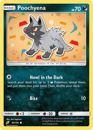 Poochyena 086  - Reverse Holofoil SM  Team Up - Common