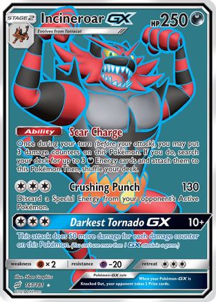 Incineroar GX (Full Art)  - Holofoil SM  Team Up - Ultra Rare