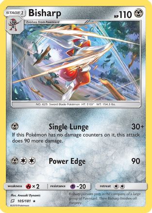 Bisharp  - Reverse Holofoil SM  Team Up - Rare