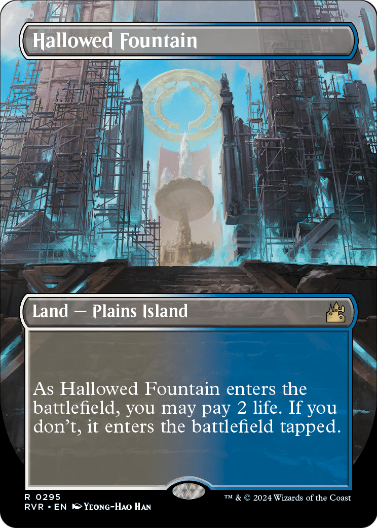 Hallowed Fountain (Borderless) (RVR-295) - Ravnica Remastered Foil