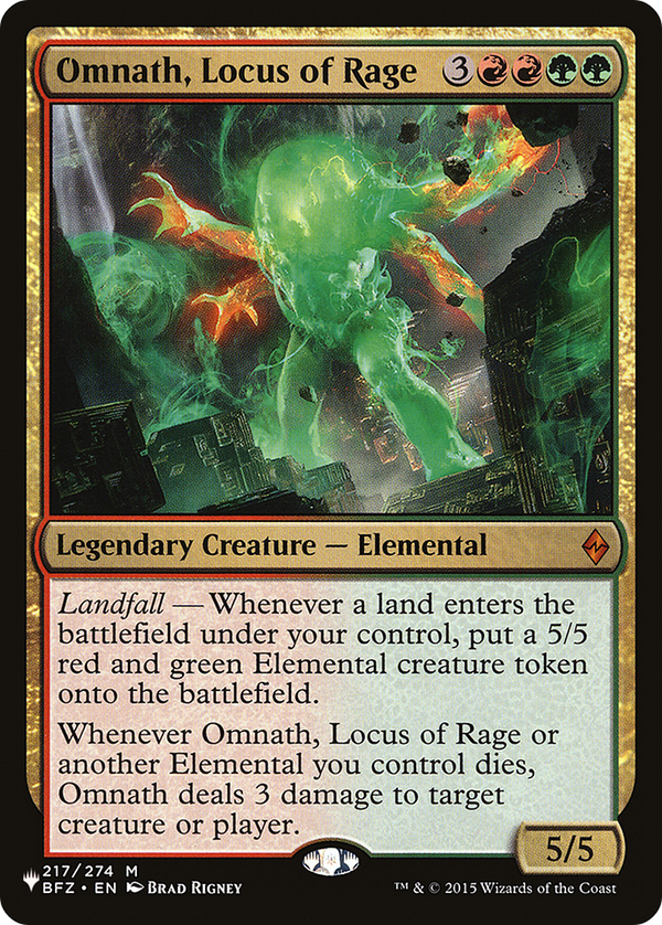 Omnath, Locus of Rage (LIST-217/274) - The List