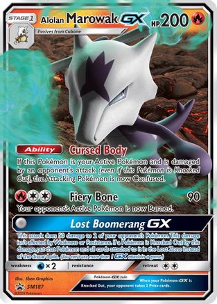Alolan Marowak GX - SM187  - Holofoil SM Promos - Promo