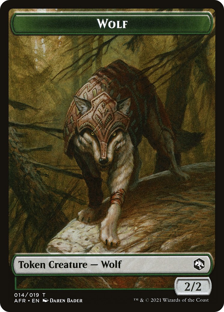 Wolf Token (AFR-014) - Adventures in the Forgotten Realms Tokens