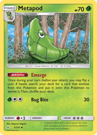 Metapod 003  SM  Unbroken Bonds - Uncommon