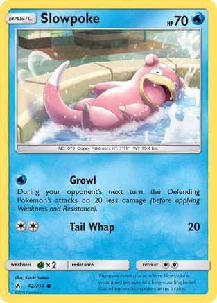Slowpoke 042  SM  Unbroken Bonds - Common