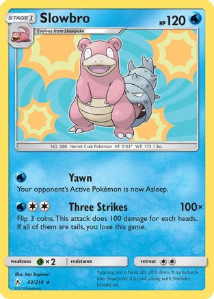 Slowbro 043  - Holofoil SM  Unbroken Bonds - Holo Rare