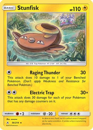 Stunfisk 056  SM  Unbroken Bonds - Rare