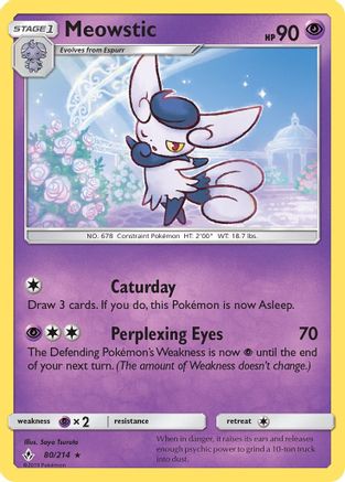 Meowstic 080  SM  Unbroken Bonds - Rare