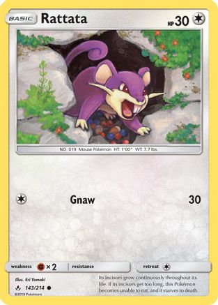 Rattata 143  SM  Unbroken Bonds - Common