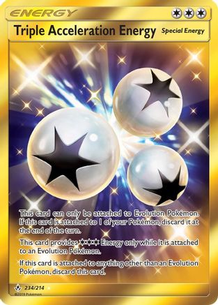 Triple Acceleration Energy (Secret) 234  - Holofoil SM  Unbroken Bonds - Secret Rare