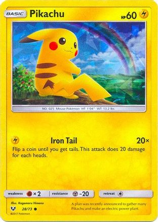 Pikachu (Cracked Ice Holo) 028/73  - Holofoil Deck Exclusives - Common