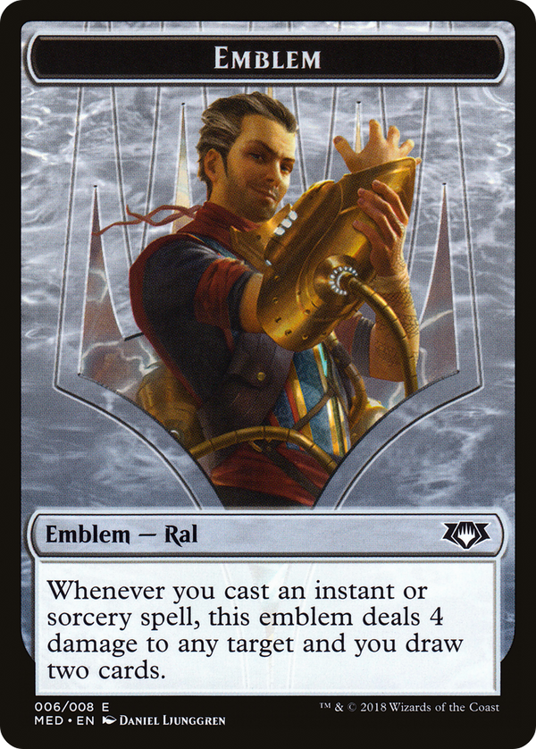 Emblem - Ral, Izzet Viceroy (MED-006) - Mythic Edition Tokens