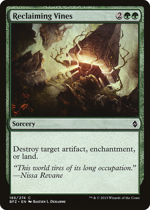 Reclaiming Vines (BFZ-185) - Battle for Zendikar