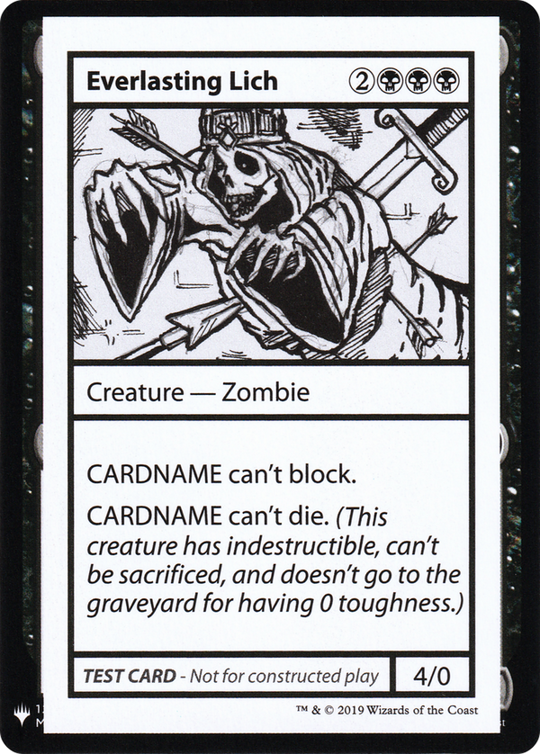 Everlasting Lich (CMB1-) - Mystery Booster Playtest Cards 2019
