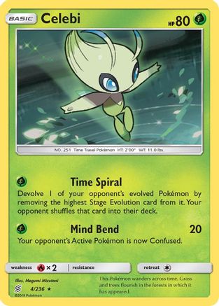 Celebi 004  - Holofoil SM  Unified Minds - Holo Rare