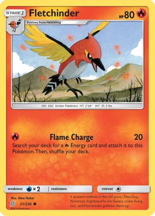Fletchinder 031/236  - Reverse Holofoil SM  Unified Minds - Common