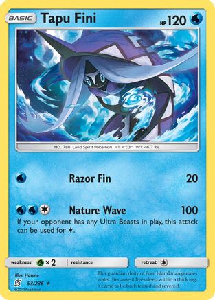 Tapu Fini 053  SM  Unified Minds - Rare