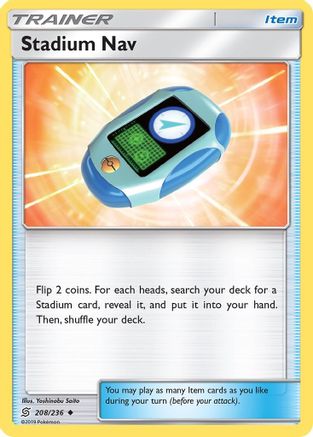 Stadium Nav 208  - Reverse Holofoil SM  Unified Minds - Uncommon