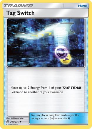 Tag Switch  - Reverse Holofoil SM  Unified Minds - Uncommon
