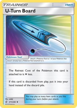 U-Turn Board 211  - Reverse Holofoil SM  Unified Minds - Uncommon