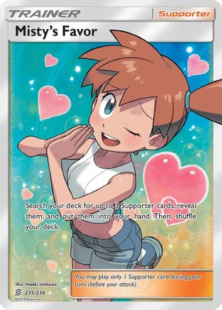 Misty's Favor (Full Art)  - Holofoil SM  Unified Minds - Ultra Rare
