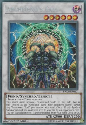 Archfiend's Call (FIGA-EN032) - Fists of the Gadgets 1st Edition
