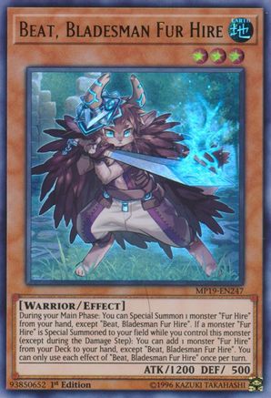 Beat, Bladesman Fur Hire (MP19-EN247) - 2019 Gold Sarcophagus Tin Mega Pack 1st Edition