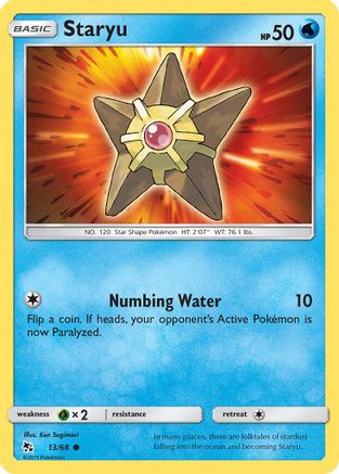 Staryu 013  - Reverse Holofoil Hidden Fates - Common