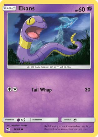 Ekans (26) (26) 026  - Reverse Holofoil Hidden Fates - Common
