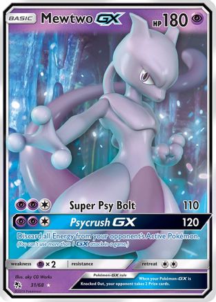 Mewtwo GX 031  - Holofoil Hidden Fates - Ultra Rare