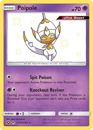 Poipole SV19  - Holofoil Hidden Fates Shiny Vault - Shiny Holo Rare