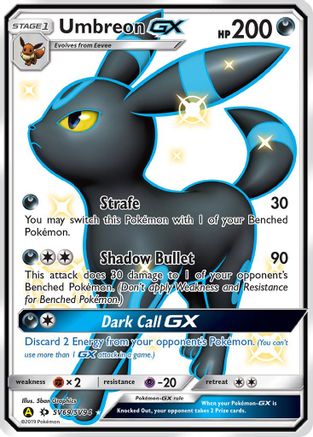 Umbreon GX/SV94  - Holofoil Hidden Fates Shiny Vault - Shiny Holo Rare