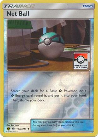 Net Ball (Pokemon League) (Pokemon League) - 187a/214 187a/214  - Reverse Holofoil League & Championship Cards - Promo