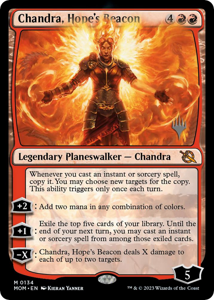 Chandra, Hope's Beacon (PPMOM-134) - March of the Machine Promos Foil
