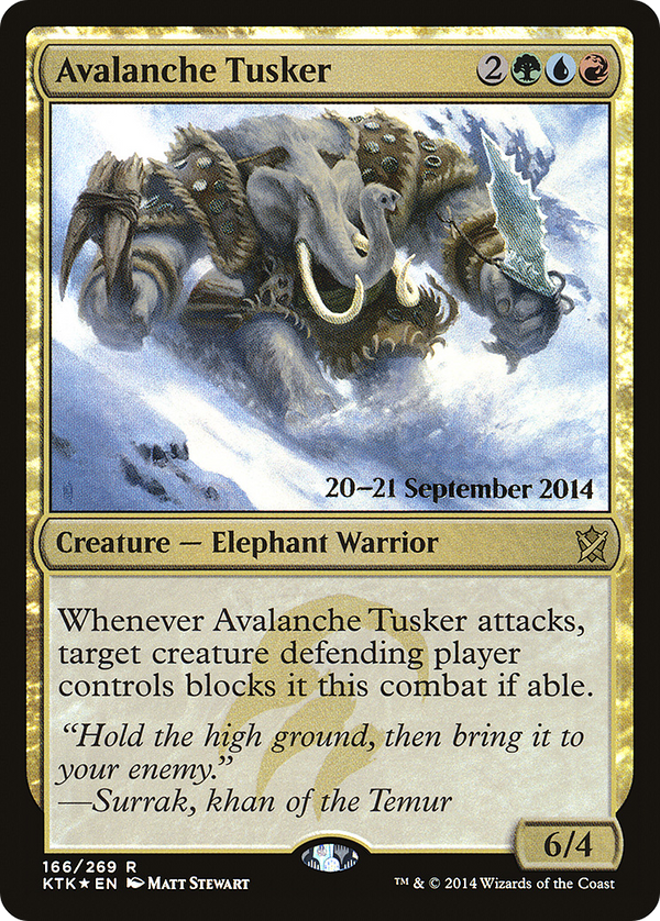 Avalanche Tusker (PRE-166) - Khans of Tarkir Promos Foil