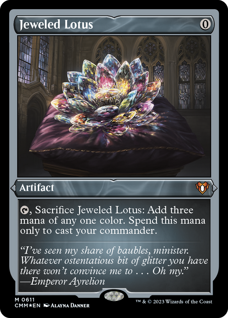 Jeweled Lotus (Foil Etched) (CMM-611) - Commander Masters Foil