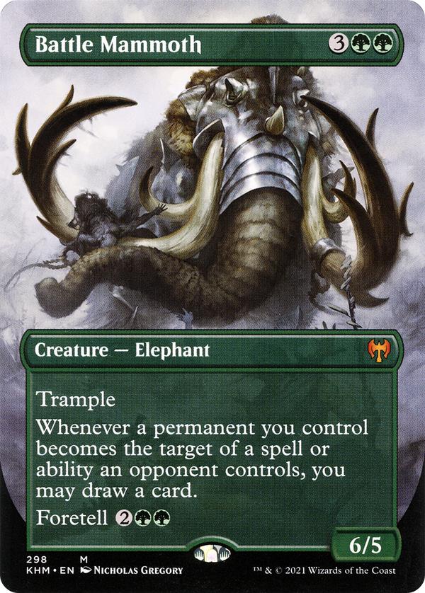 Battle Mammoth (Borderless) (KHM-298) - Kaldheim Foil
