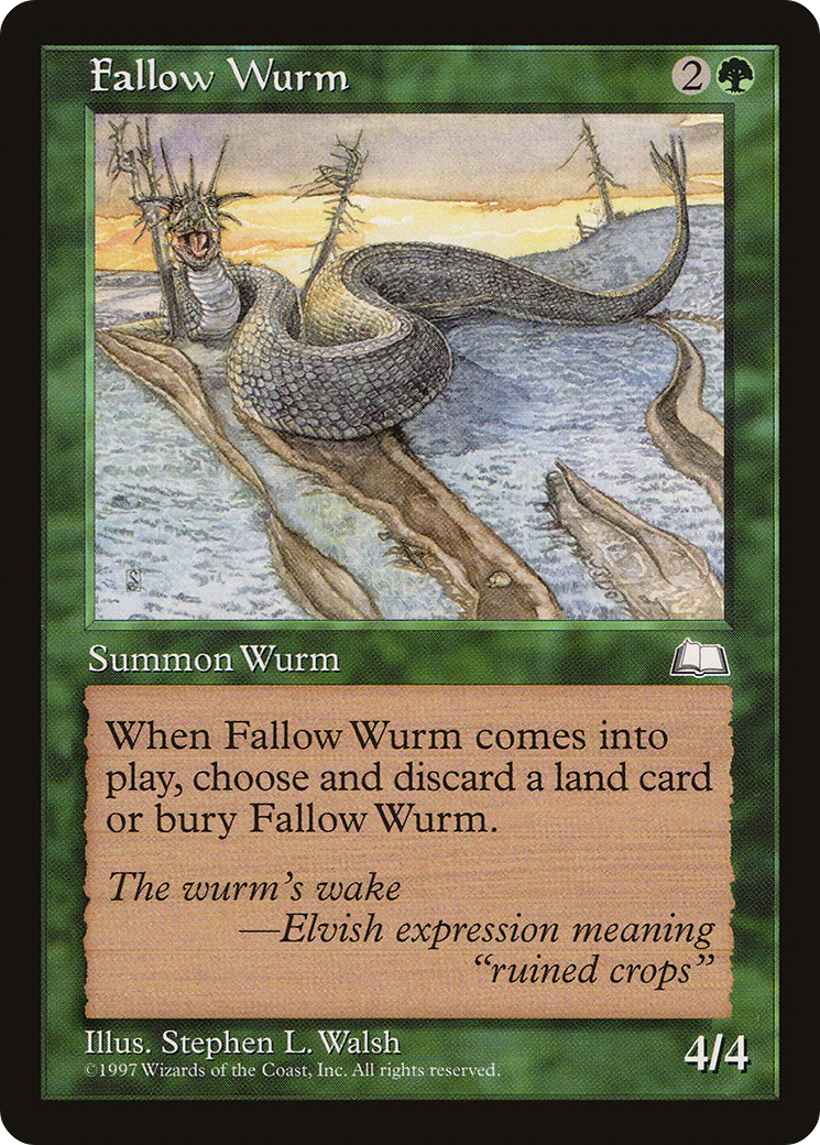 Fallow Wurm (WTH-) - Weatherlight