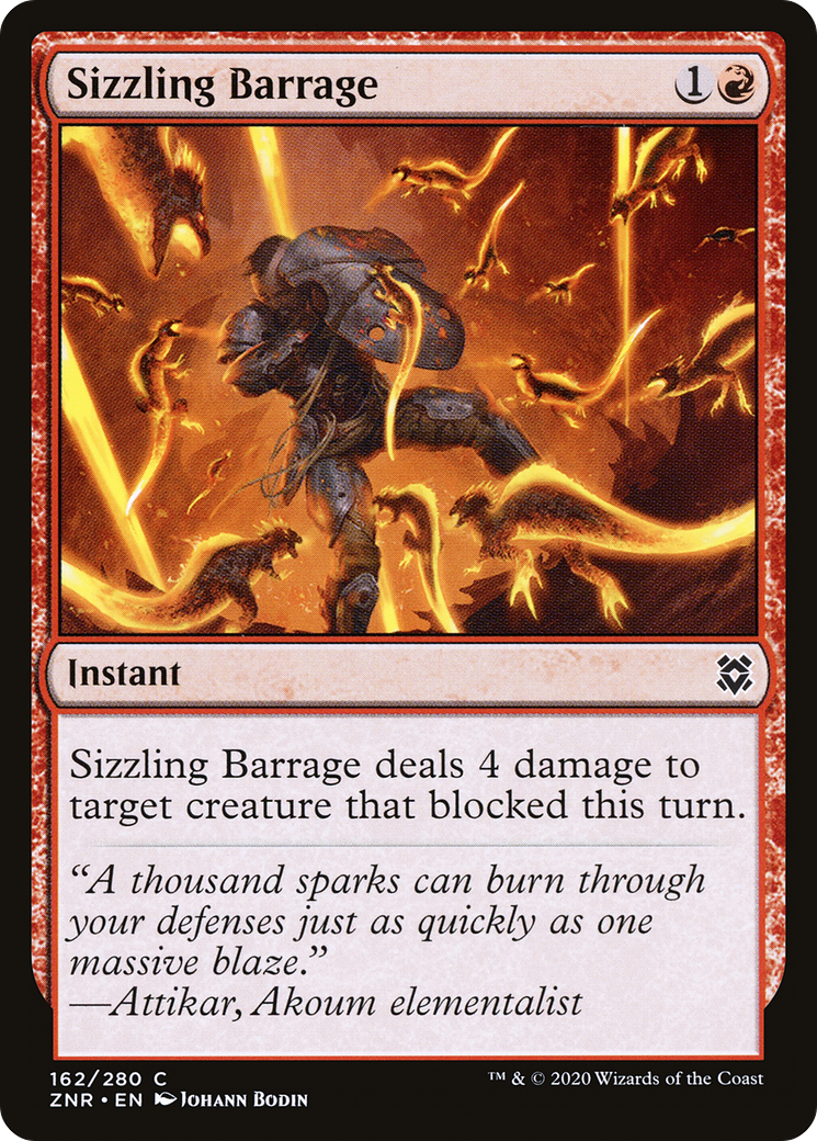 Sizzling Barrage (ZNR-162) - Zendikar Rising Foil