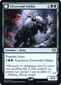 Ulvenwald Oddity (PRE-225) - Innistrad: Crimson Vow Promos: (Double Faced Transform) Foil