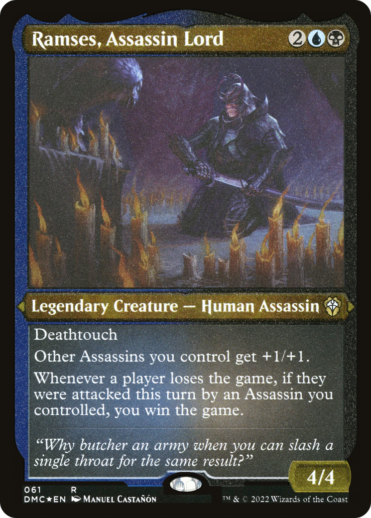 Ramses, Assassin Lord (Foil Etched) (DMC-061) - Dominaria United Commander Foil
