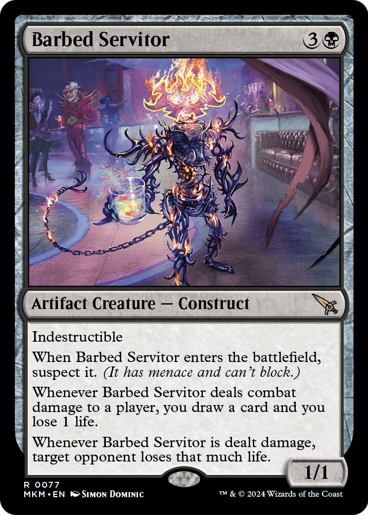Barbed Servitor (MKM-077) - Murders at Karlov Manor Foil