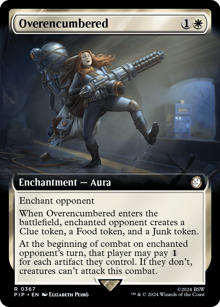 Overencumbered (Extended Art) (PIP-367) - Fallout: (Extended Art) Foil