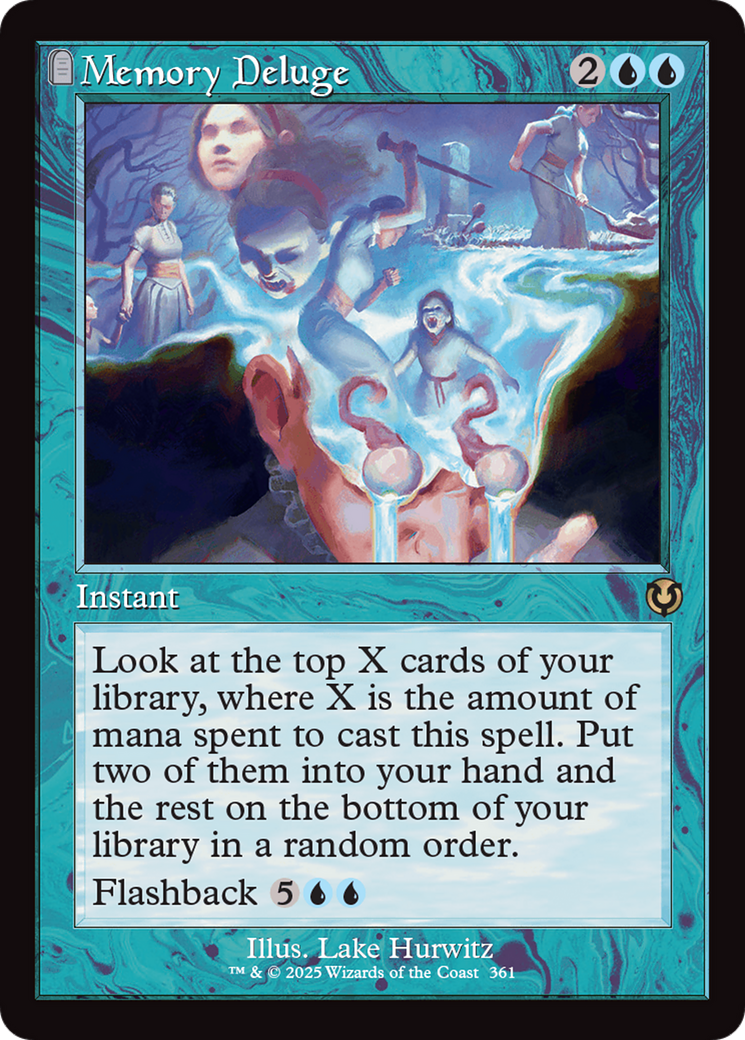 Memory Deluge (Retro Frame) (INR-361) - Innistrad Remastered: (tombstone) Foil