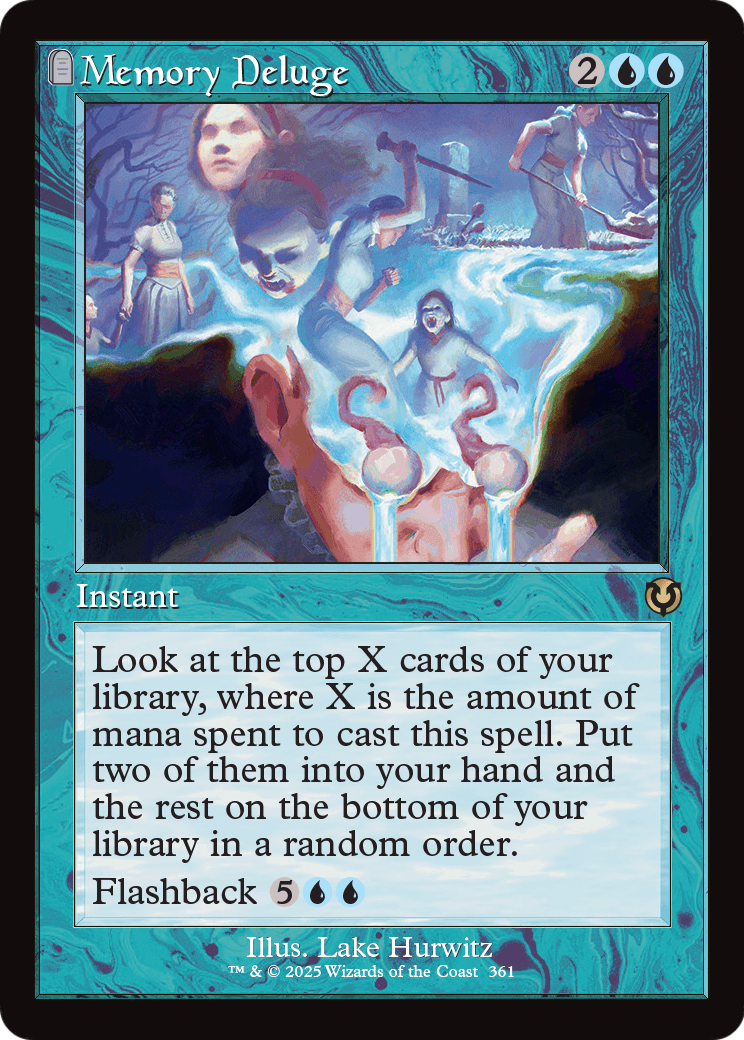 Memory Deluge (Retro Frame) (INR-361) - Innistrad Remastered: (tombstone) Foil