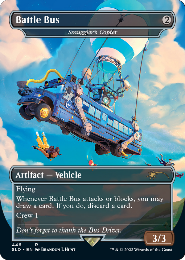 Battle Bus - Smuggler's Copter (SLD-446) - Secret Lair Drop / Battle Bus (Borderless) Foil