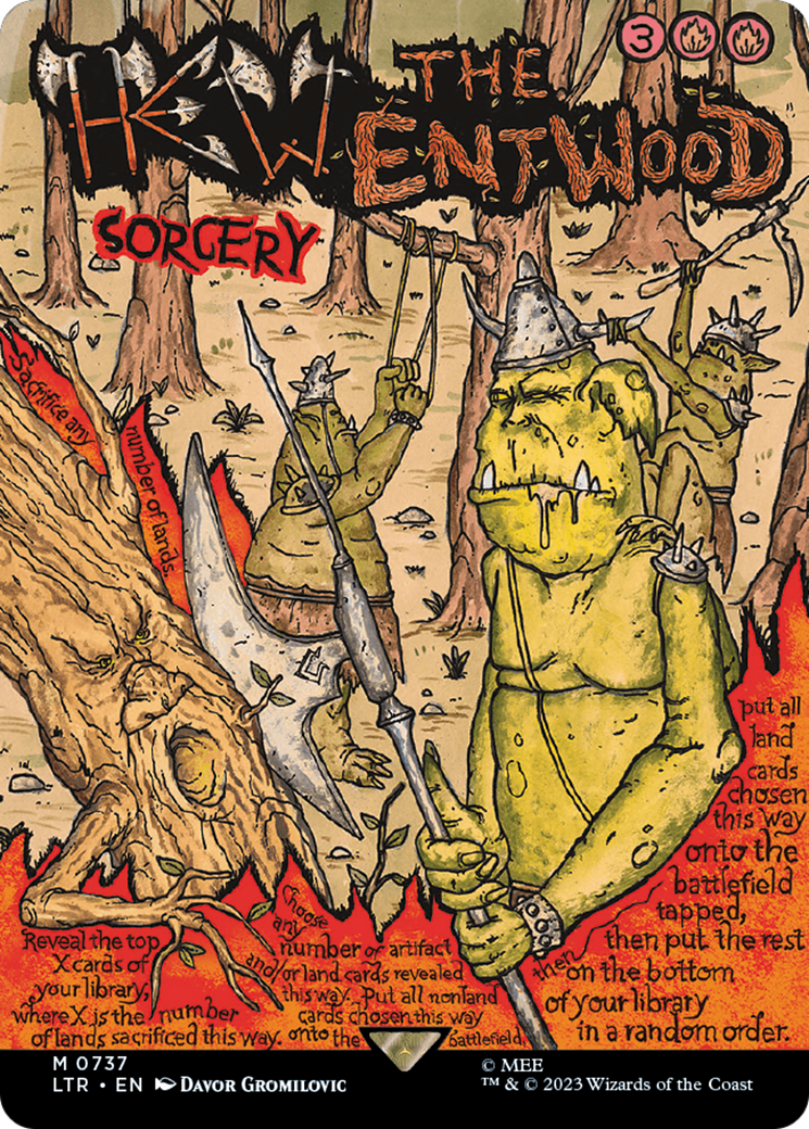 Hew the Entwood (Borderless Poster) (LTR-737) - The Lord of the Rings: Tales of Middle-earth Foil
